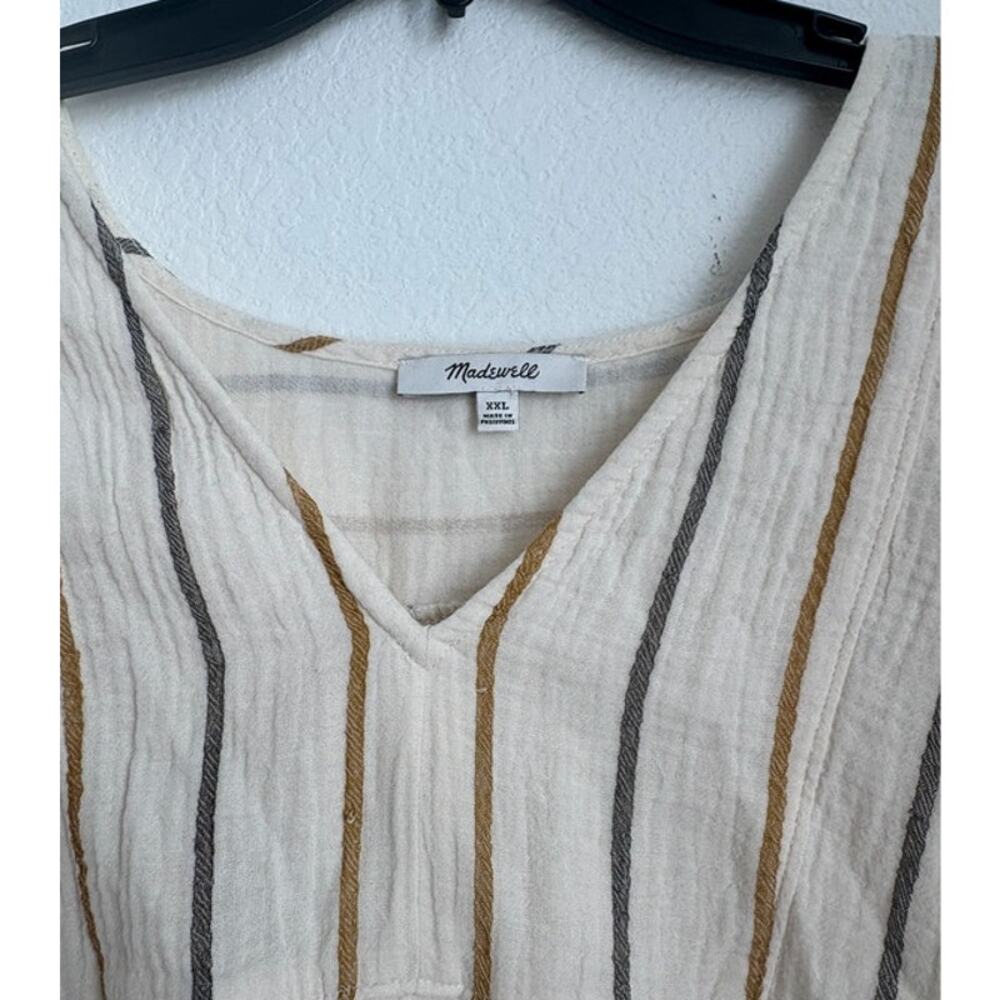 Womens Madewell Lightspun Westing Stripe Shirt Size XXL - Picture 4 of 5